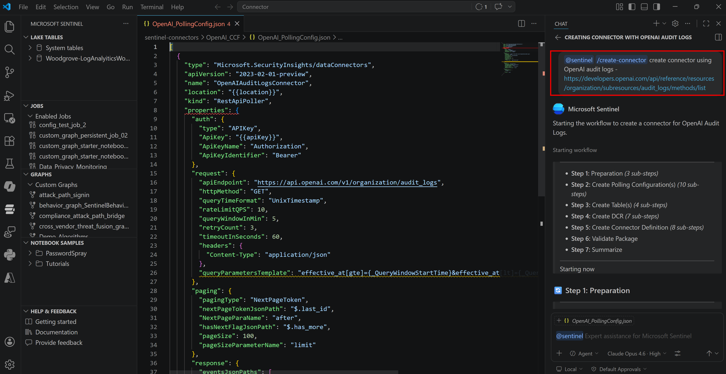 Chat create connector