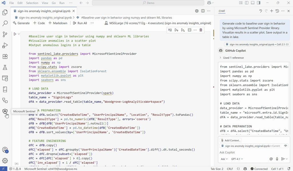 Explore lake tables and schema