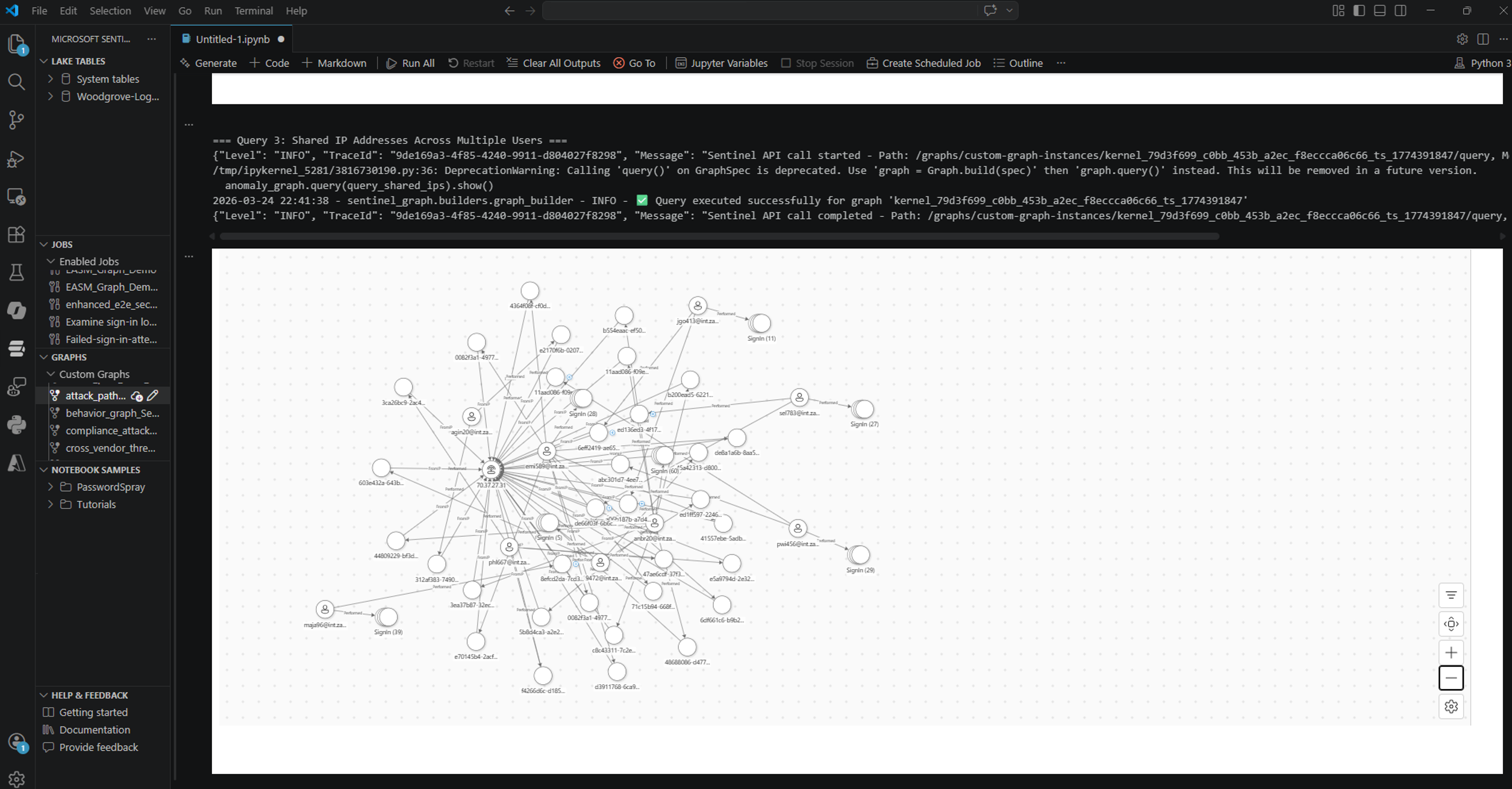 Notebook graph query